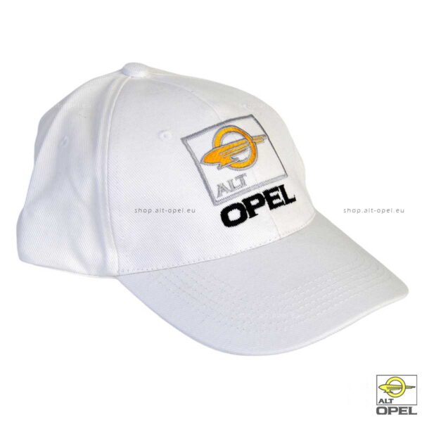 Shop der ALT-Opel IG | Kappe weiß mit eingesticktem Logo | shop.alt-opel.eu