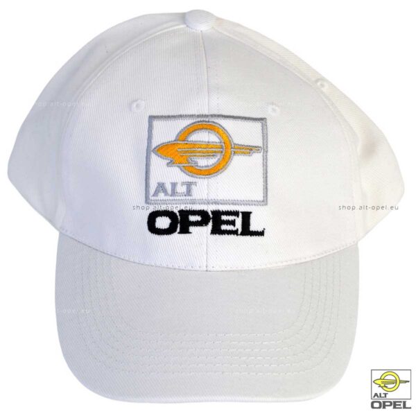 Shop der ALT-Opel IG | Kappe weiß mit eingesticktem Logo | shop.alt-opel.eu