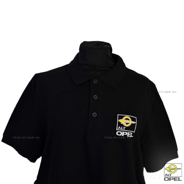 Shop der ALT-Opel IG | Polohemd schwarz mit eingesticktem Logo | shop.alt-opel.eu