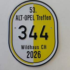 Startnummernschild 53. ALT-OPEL Treffen